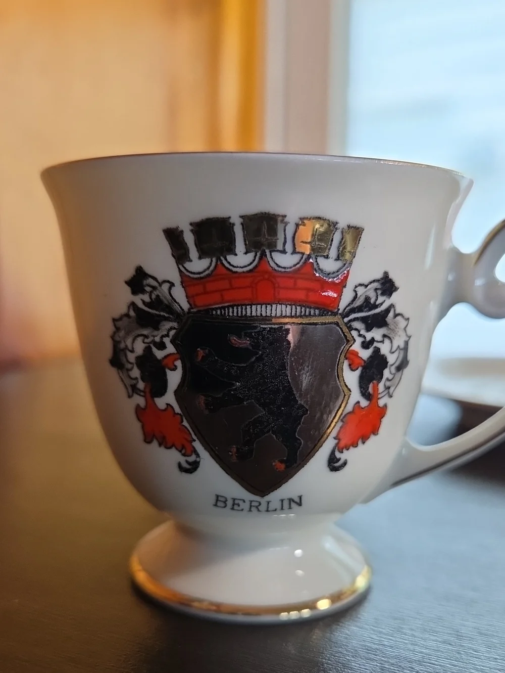 Vintage Berlin Porcelain Souvenir Cup & Saucer